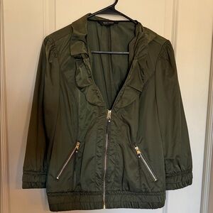 White House Black Market Olive Bomber Jacket